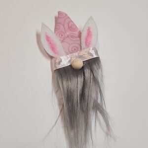 Handmade Gnome with Bunny Ears Spring Brooch Pin
